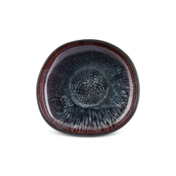 Karaca Earth Collection New Galactic Reactive Glaze Dessert/Side Plate, 22cm, Black