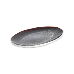 Karaca Earth Collection New Galactic Reactive Glaze Large Serving Platter, 36cm, White