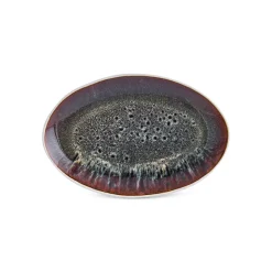 Karaca Earth Collection New Galactic Reactive Glaze Serving Platter, 24cm, White