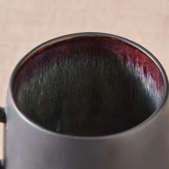 Karaca Earth Collection New Galactic Reactive Glaze Mug, 400ml, Black