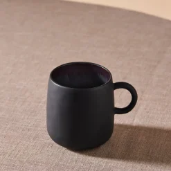 Karaca Earth Collection New Galactic Reactive Glaze Mug, 400ml, Black
