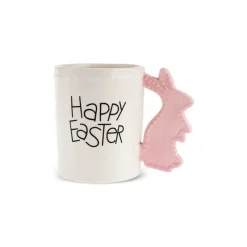 Karaca Easter 25 Dolomite Happy Easter Mug, 540ml, Pink White