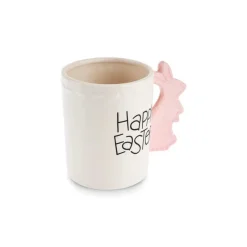 Karaca Easter 25 Dolomite Happy Easter Mug, 540ml, Pink White