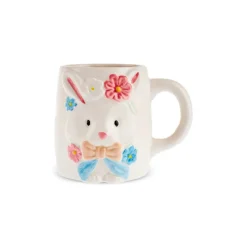 Karaca Easter 25 Dolomite Mr Bunny Mug, 560ml, White Blue