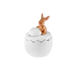Karaca Easter Storage Container with Lid, Small, White Multi