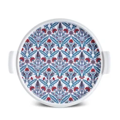 Karaca Ebru Cake Dome with Stand, 35cm, Multi