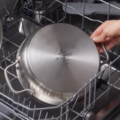 Karaca Elite Stainless Steel Induction Shallow Casserole & Lid, 24cm, Silver