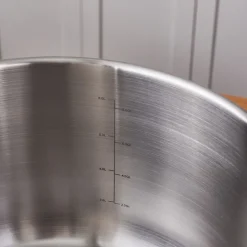 Karaca Elite Stainless Steel Induction Stock Pot & Lid, 28cm, Silver