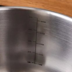 Karaca Elite Stainless Steel Induction Stock Pot & Lid, 24cm, Silver