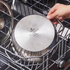 Karaca Elite Stainless Steel Induction Shallow Casserole & Lid, 20cm, Silver