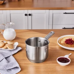 Karaca Elite Stainless Steel Induction Milk Pot, 14cm, 1,6L, Silver