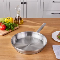 Karaca Elite Stainless Steel Induction Frying Pan, 30cm, Silver