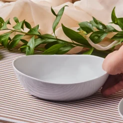 Karaca Epsilon Porcelain Pasta Bowl, 20cm, White