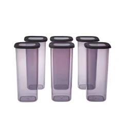 Karaca Forbs 6-Piece Storage Container, 1750ml, Anthratice