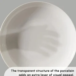 Karaca Forever Bone China Allure 41-Piece Dinner Set for 12 People, White