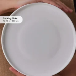 Karaca Forever Bone China Fika 22-Piece Serveware Set for 6 People, White