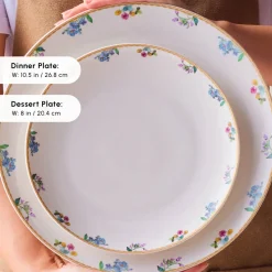 Karaca Forever Bone China New Brillo 53-Piece Dinner set for 12 People, Multi
