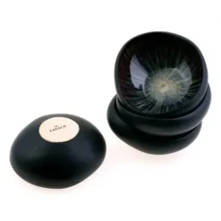 Karaca Galactic 4-Piece Reactive Glaze Bowl Set, Black