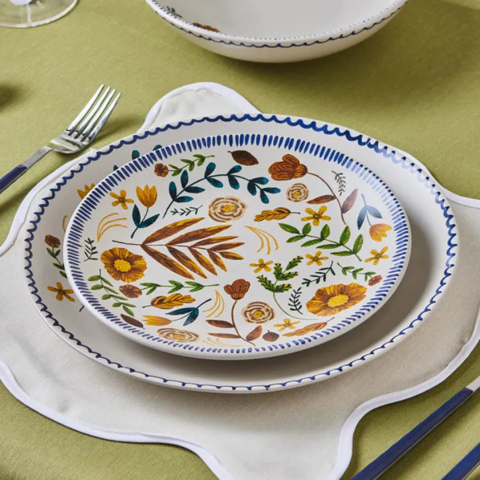 Karaca Gardenya 18-Piece Stoneware Dinner Set for 6 People, Multi