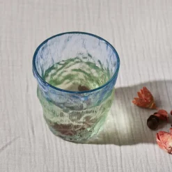 Karaca Glacier Glass Tumbler Glass, 287ml, Transparent Blue Green