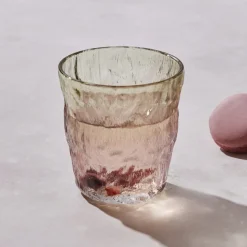 Karaca Glacier Glass Tumbler Glass, 287ml, Transparent Red Green