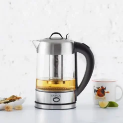 Karaca Glass Herbal Tea Maker and Kettle, 1.7L, Inox