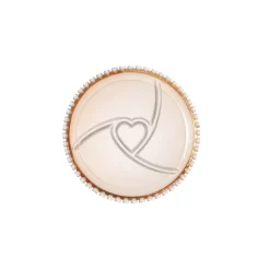 Karaca Glory Glass Heart Service Plate, 23cm, Amber
