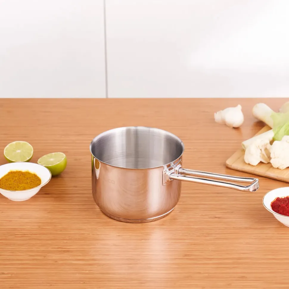 Karaca Grace Stainless Steel Induction Saucepan, 14cm, Silver