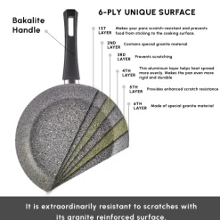 Karaca Gris Biogranite 3-Piece Induction Sauce Pan Set, Grey