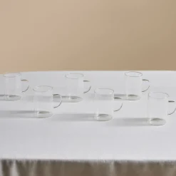 Karaca Guido 6-Piece Tea Cup Set for 6 People, 200ml, Transparent