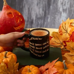 Karaca Halloween Bones Ceramic Mug, 460ml, Multicolour