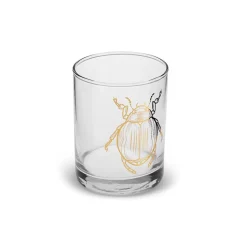 Karaca Halloween Bug Glass Tumbler Glass, 380ml, Transparent Gold