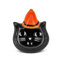 Karaca Halloween Catspy Ceramic Snack Bowl, 12cm, Multicolour