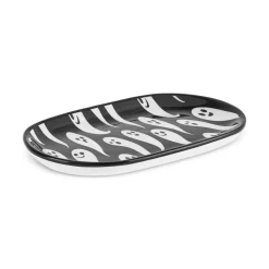 Karaca Halloween Ghosts Party Ceramic Serving Platter, 15cm, Multicolour
