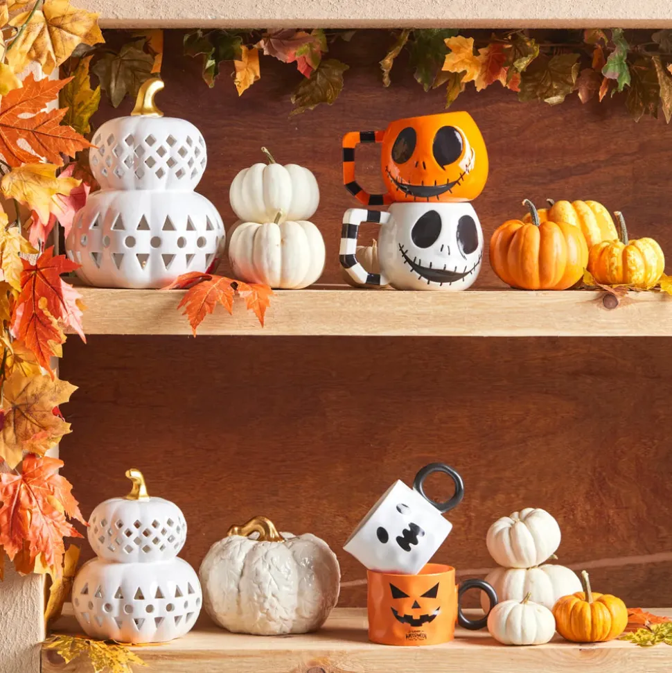 Karaca Halloween Led Light Trinket, 24cm, White Gold