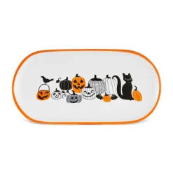 Karaca Halloween Pumpkin Party Ceramic Serving Platter, 29cm, Multicolour