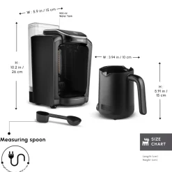Karaca Hatır Aqua Turkish Coffee Maker, 735W, Black