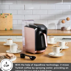 Karaca Hatır Aqua Turkish Coffee Maker, 735W, Rose Gold