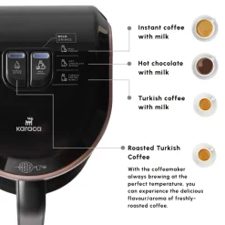 Karaca Hatır Hüps Turkish Coffee Maker and Milk Steamer, 535W, Rose Gold
