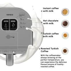 Karaca Hatır Köz Milky Turkish Coffee Maker, 535W, Galaxy Grey