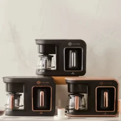 Karaca Hatır Plus Mod 5 in 1 Essential Tea, Coffee Maker and Milk Steamer, 1400W, Rosie Brown