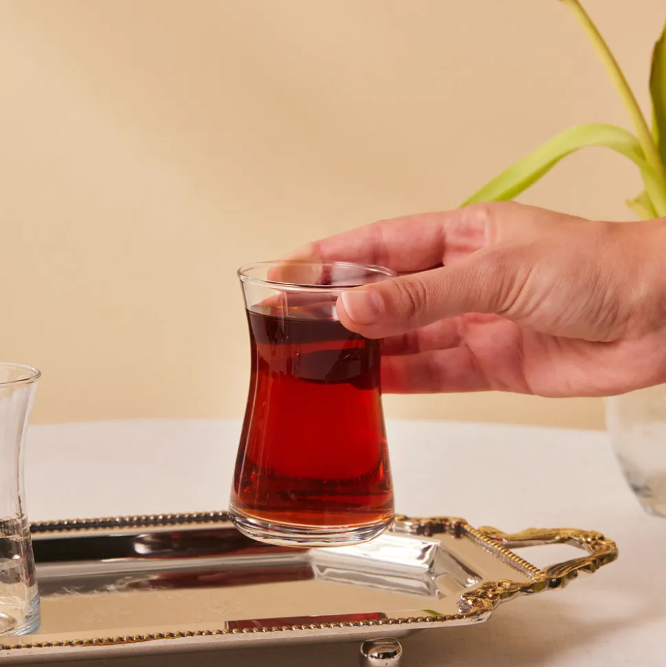 Karaca Heybeli 6-Piece Tea Glass Set for 6 People, 170ml