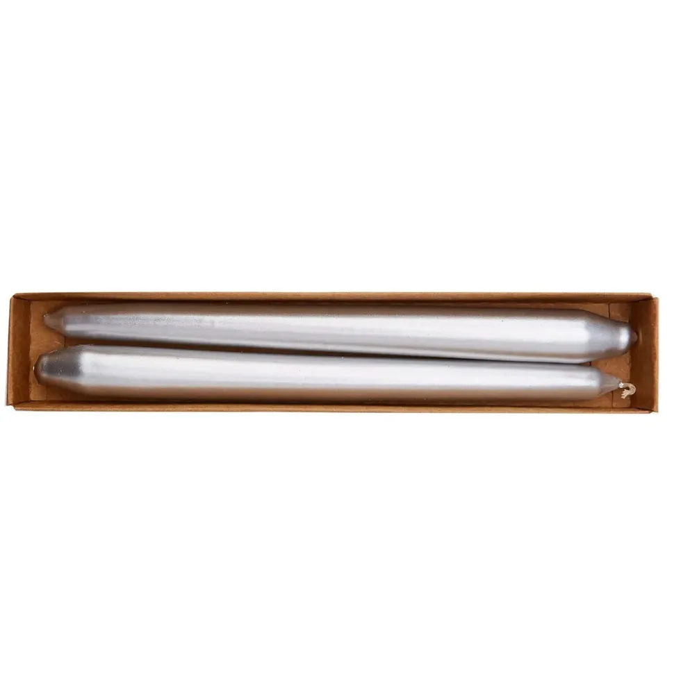 Karaca Home Andy 2-Piece Candle, 24cm, Silver
