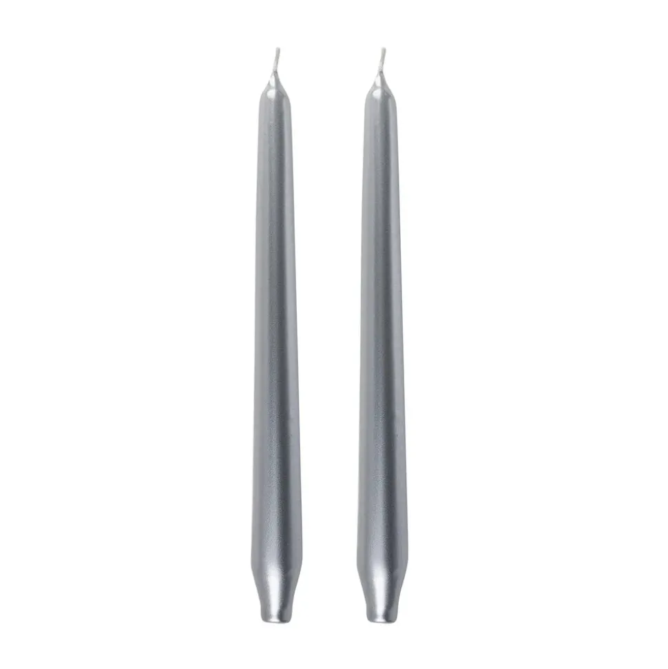 Karaca Home Andy 2-Piece Candle, 24cm, Silver