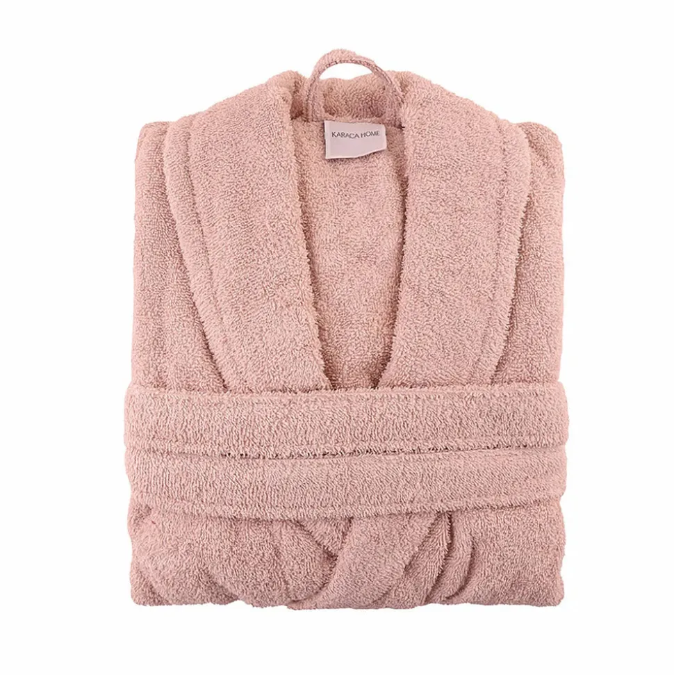 Karaca Home Back To Basic 100% Turkish Cotton Bathrobe, Large Xlarge, Dark Powder