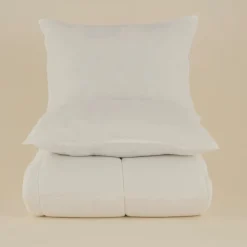 Karaca Home Basic Microfiber Duvet Cover Set, Offwhite