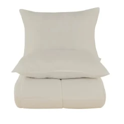 Karaca Home Basic Microfiber Duvet Cover Set, Offwhite