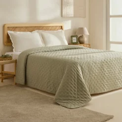 Karaca Home Breezy Bedspread, Double, Sage Green