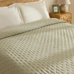 Karaca Home Breezy Bedspread, Double, Sage Green