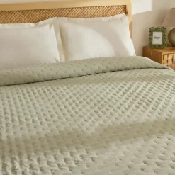 Karaca Home Breezy Bedspread, Double, Sage Green